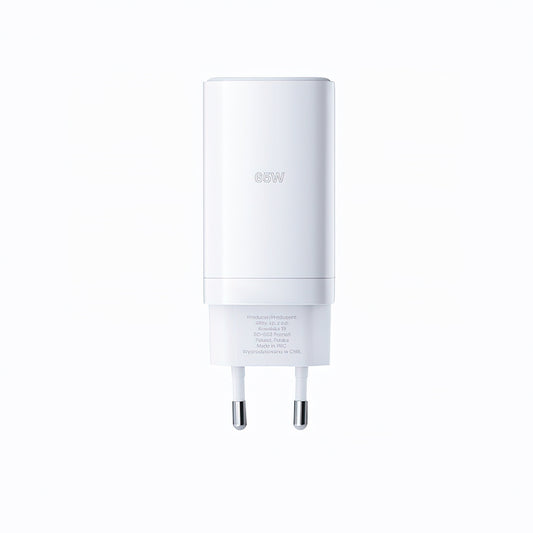 Зарядно устройство за мрежа Allity. ATC-01-65WACC Fast, 65W, 3.25A, 1 x USB-A - 2 x USB-C, Бяло