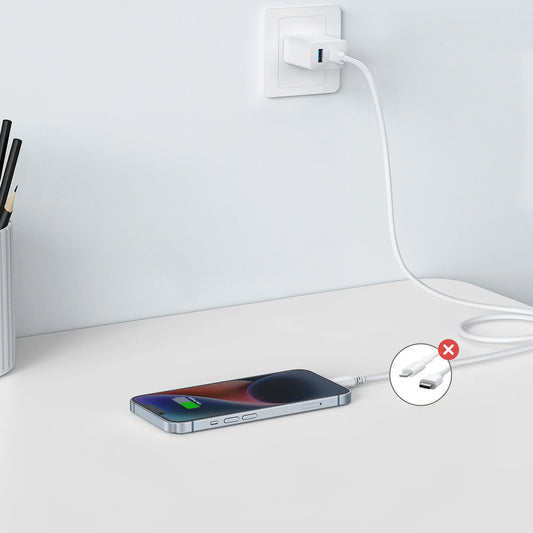Мрежово зарядно устройство Anker 312, 20W, 3A, 1 x USB-A - 1 x USB-C, бяло A2348G21