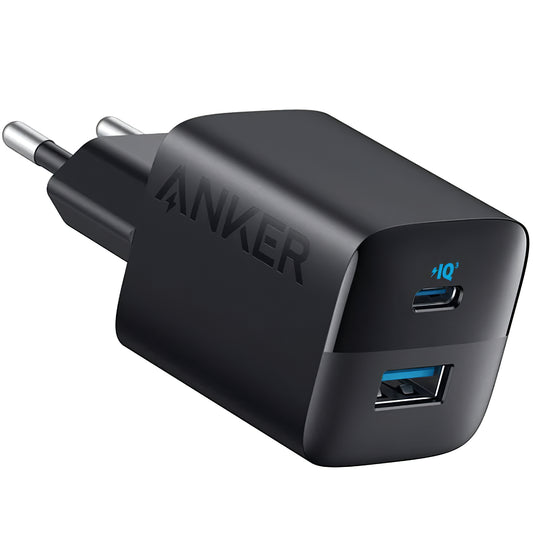 Мрежово зарядно устройство Anker 323, 33W, 3A, 1 x USB-A - 1 x USB-C, черно A2331G11
