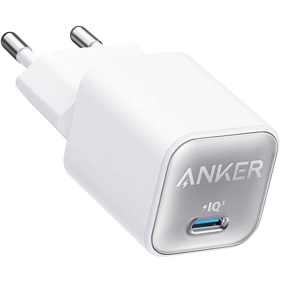 Мрежово зарядно устройство Anker 511 Nano 3, 30W, 3A, 1 x USB-C, бяло A2147G21