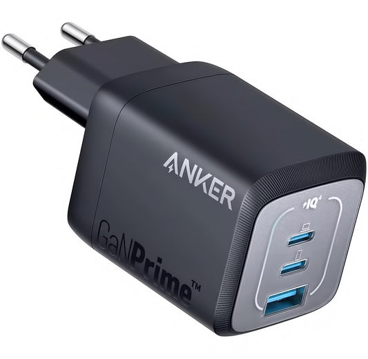 Мрежово зарядно устройство Anker Prime, 67W, 5A, 1 x USB-A - 2 x USB-C, черно A2669313