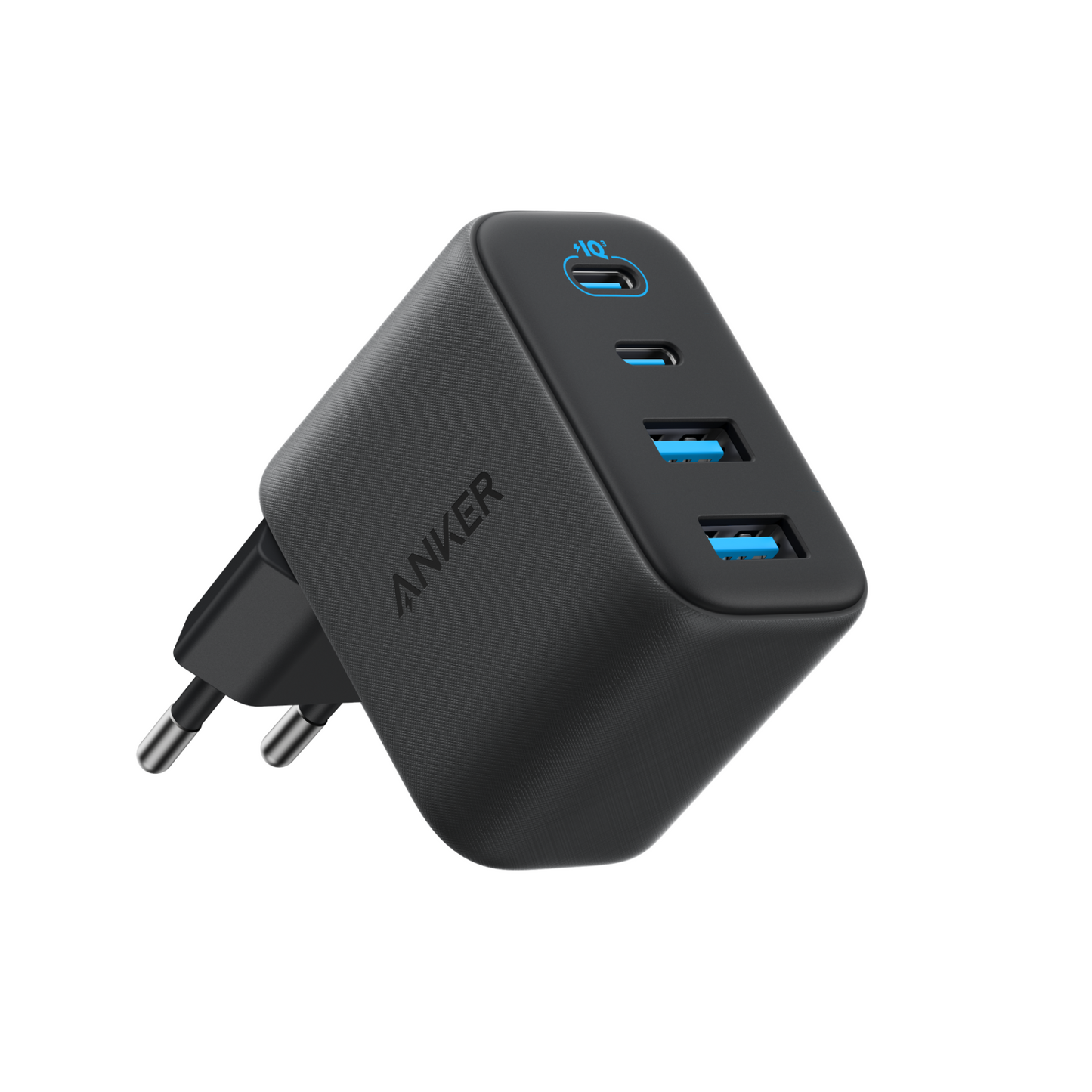 Зарядно устройство за мрежа Anker Zolo, 50W, 3A, 2 x USB-A - 2 x USB-C, Черно A121EG11
