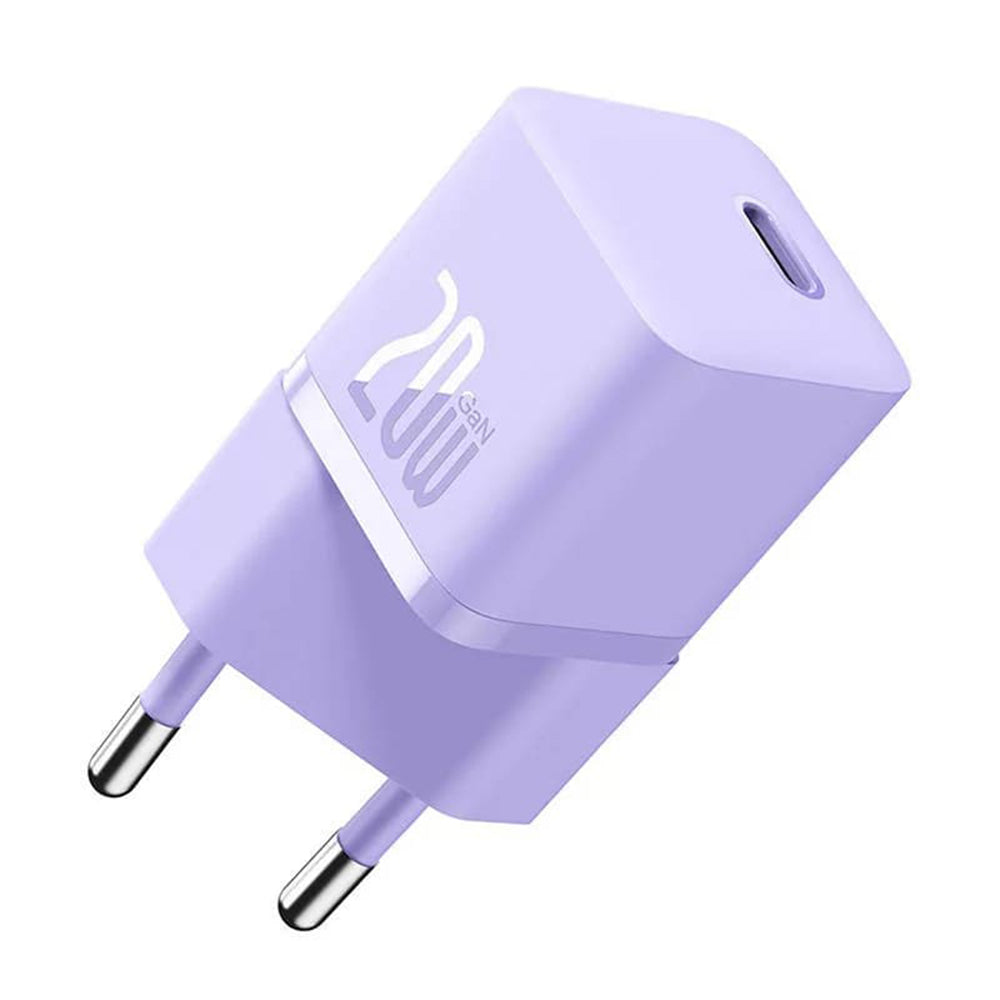 Зарядно устройство за мрежа Baseus, 20W, 3A, 1 x USB-C, Лилаво CCGN050105