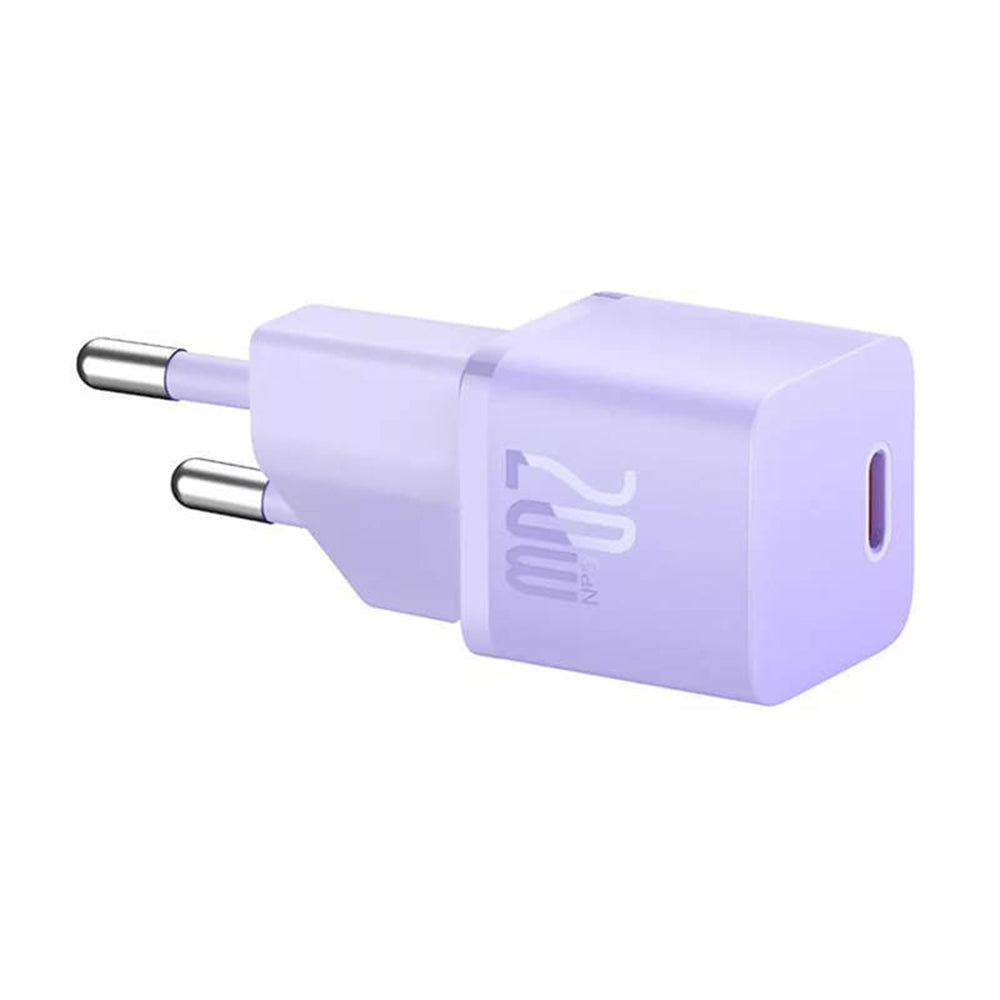 Зарядно устройство за мрежа Baseus, 20W, 3A, 1 x USB-C, Лилаво CCGN050105