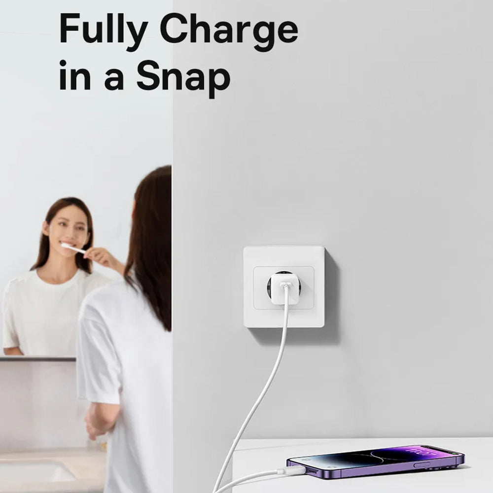 Зарядно устройство за мрежа Baseus GaN Mini 1C, 30W, 3A, 1 x USB-C, Синьо CCGN070603