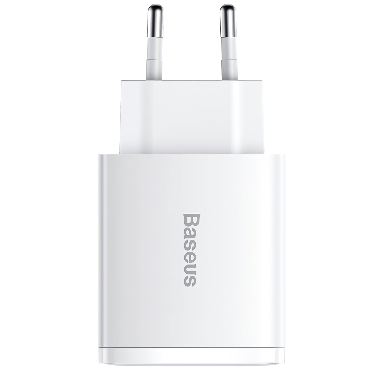 Мрежово зарядно устройство Baseus Compact, 30 W, 1 x USB-C - 2 x USB-A, бяло CCXJ-E02