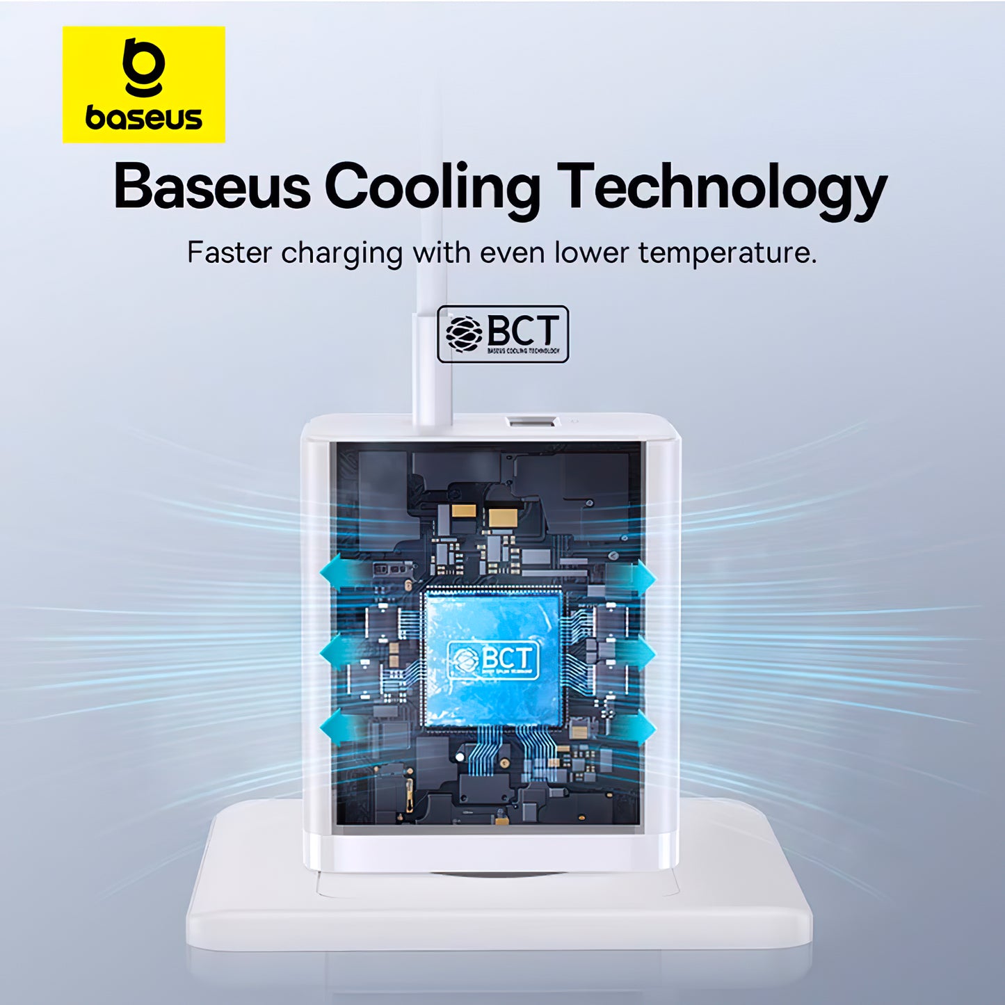 Мрежово зарядно Baseus Cube, 30W, 2.4A, 1 x USB-A - 1 x USB-C, бяло P10111404213-00