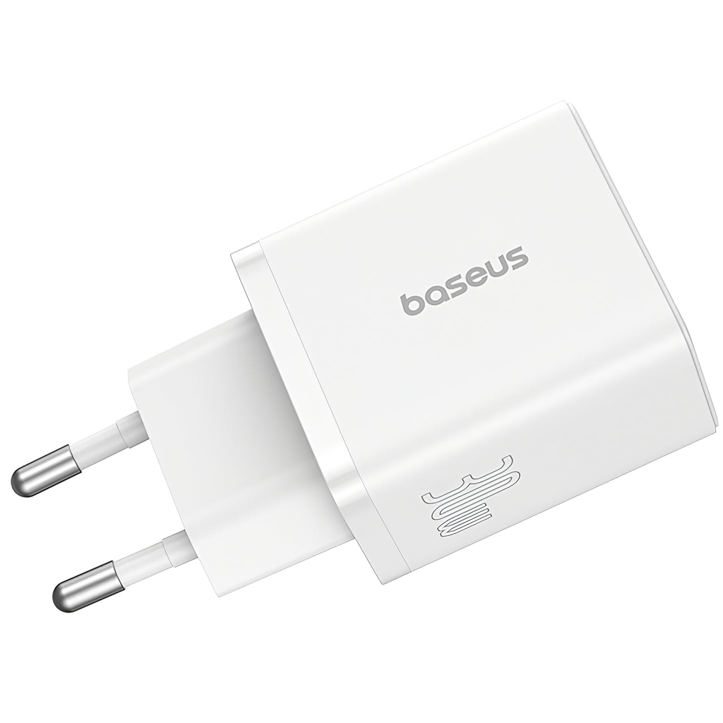 Мрежово зарядно Baseus Cube, 30W, 2.4A, 1 x USB-A - 1 x USB-C, бяло P10111404213-00