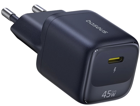 Baseus EnerFill FN22 Wall Charger, 45W, 3A, 1 x USB-C, Black E0123300