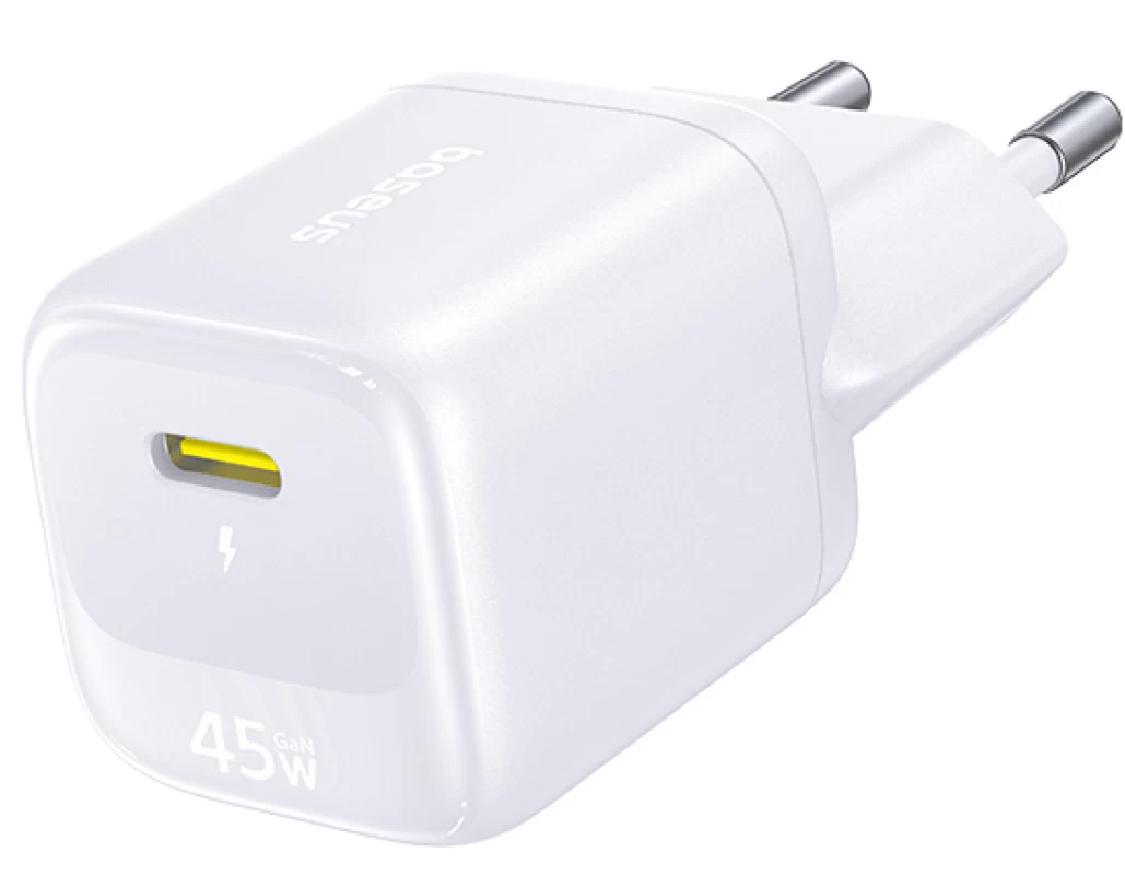 Мрежово зарядно Baseus EnerFill FN22, 45W, 3A, 1 x USB-C, бяло E0123301