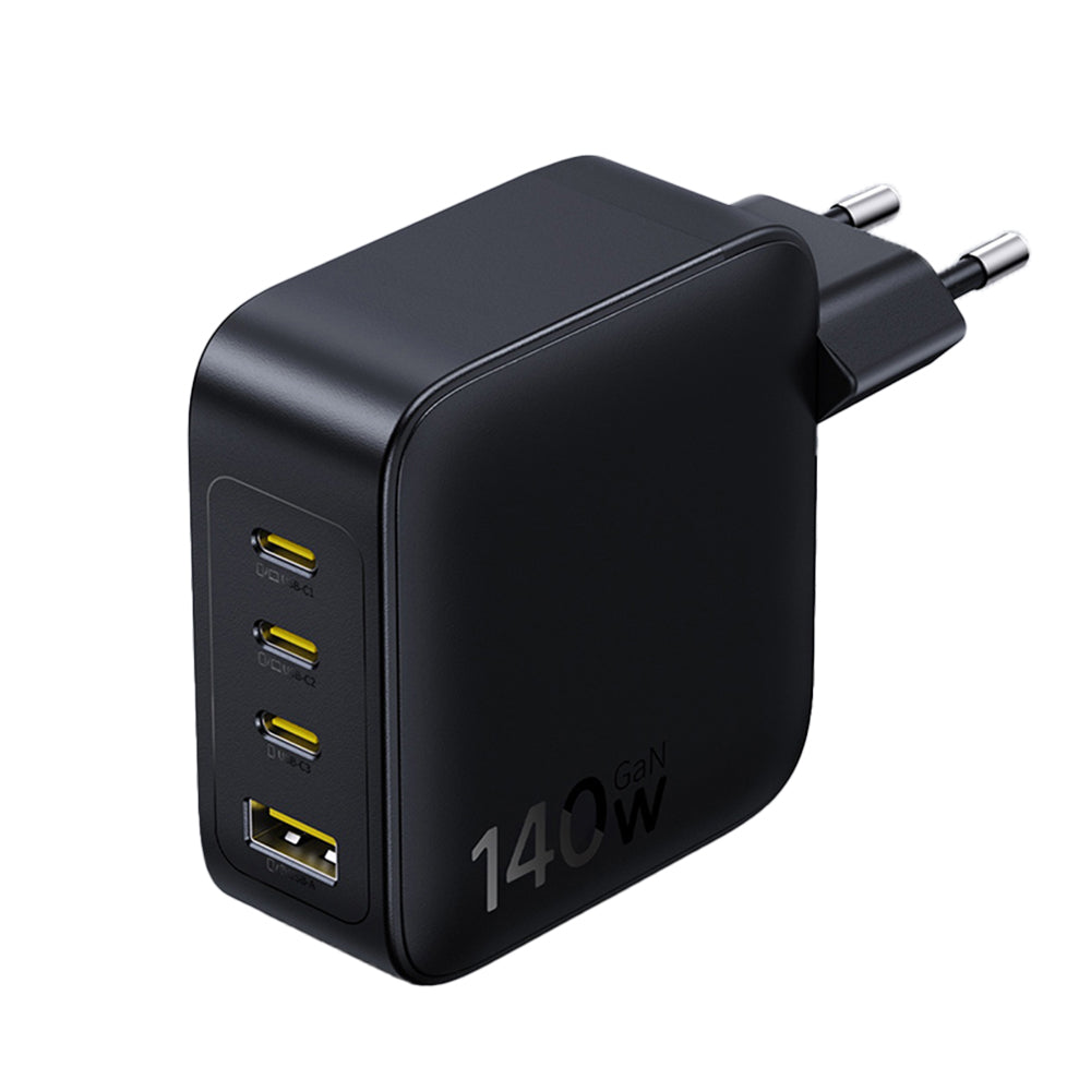 Зарядно устройство за мрежа Baseus EnerFill FH11, 140W, 5A, 1 x USB-A - 3 x USB-C, Черно E0121J00