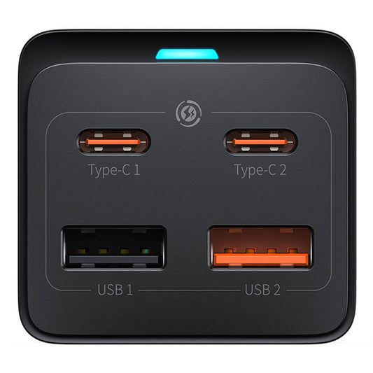 Мрежово зарядно устройство Baseus GaN3 Pro PowerStrip, 65W, 3A, 2 x USB-A - 2 x USB-C - 1 x Schuko, черно PSZM000901 PSZM000901