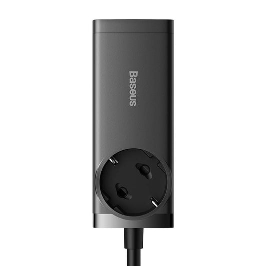Мрежово зарядно устройство Baseus GaN3 Pro PowerStrip, 100W, 5A,2 x USB-A - 2 x USB-C - 1 x Schuko, черно PSZM000401 PSZM000401