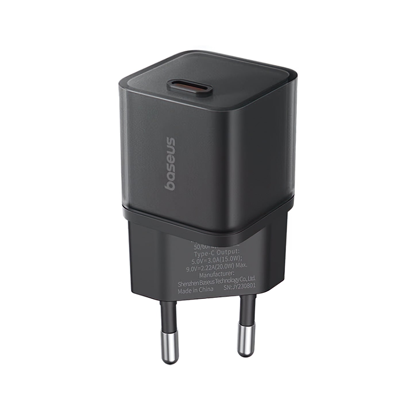 Мрежово зарядно устройство Baseus GaN5S GaN5S, 20W, 3A, 1 x USB-C, черно P10162503113113-00