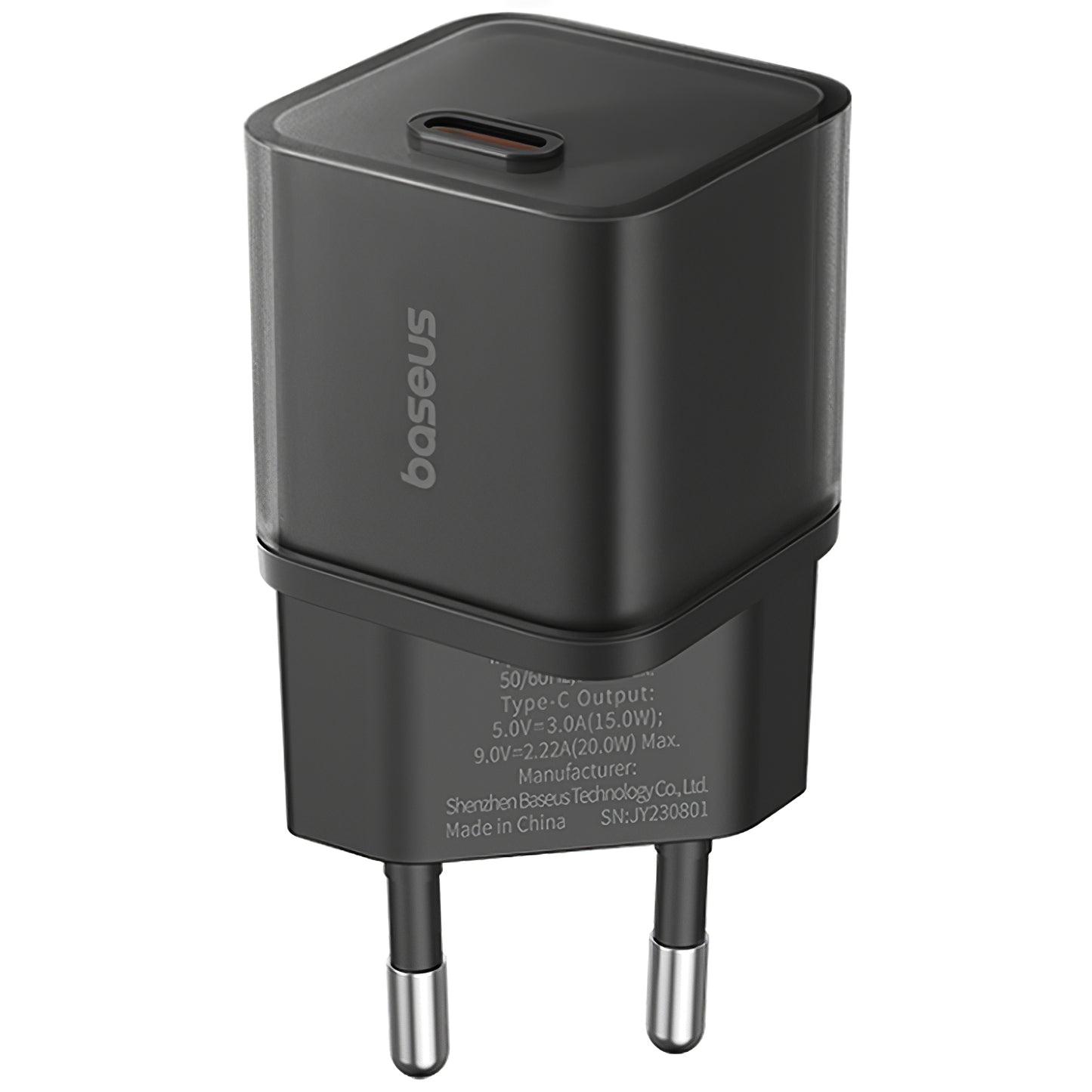 Мрежово зарядно устройство Baseus GaN5S GaN5S, 30W, 3A, 1 x USB-C, черно P10162504113-00