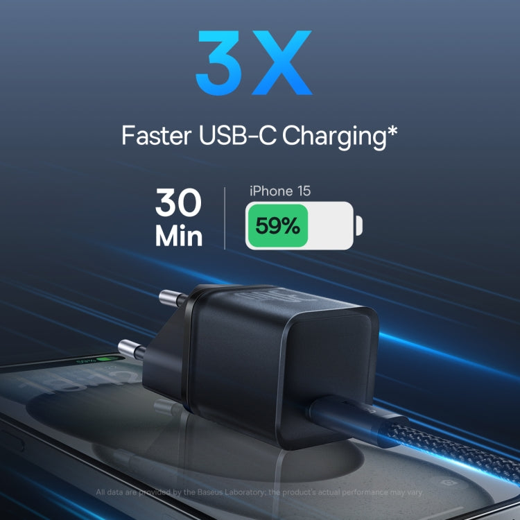Мрежово зарядно устройство Baseus GaN5S GaN5S, 30W, 3A, 1 x USB-C, черно P10162504113-00