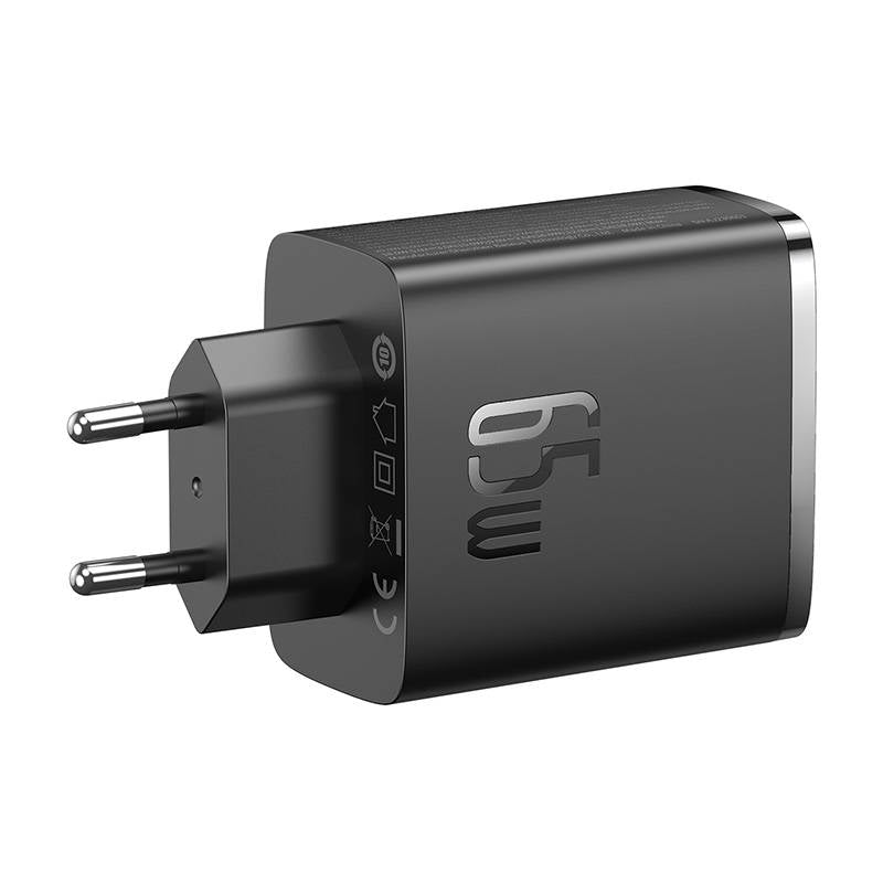 Зарядно устройство за мрежа Baseus Cube Pro, 65W, 3.25A, 1 x USB-A - 2 x USB-C, Черно P10152301113-00