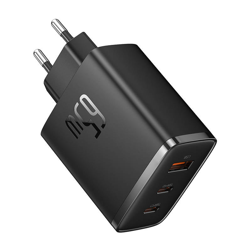 Зарядно устройство за мрежа Baseus Cube Pro, 65W, 3.25A, 1 x USB-A - 2 x USB-C, Черно P10152301113-00