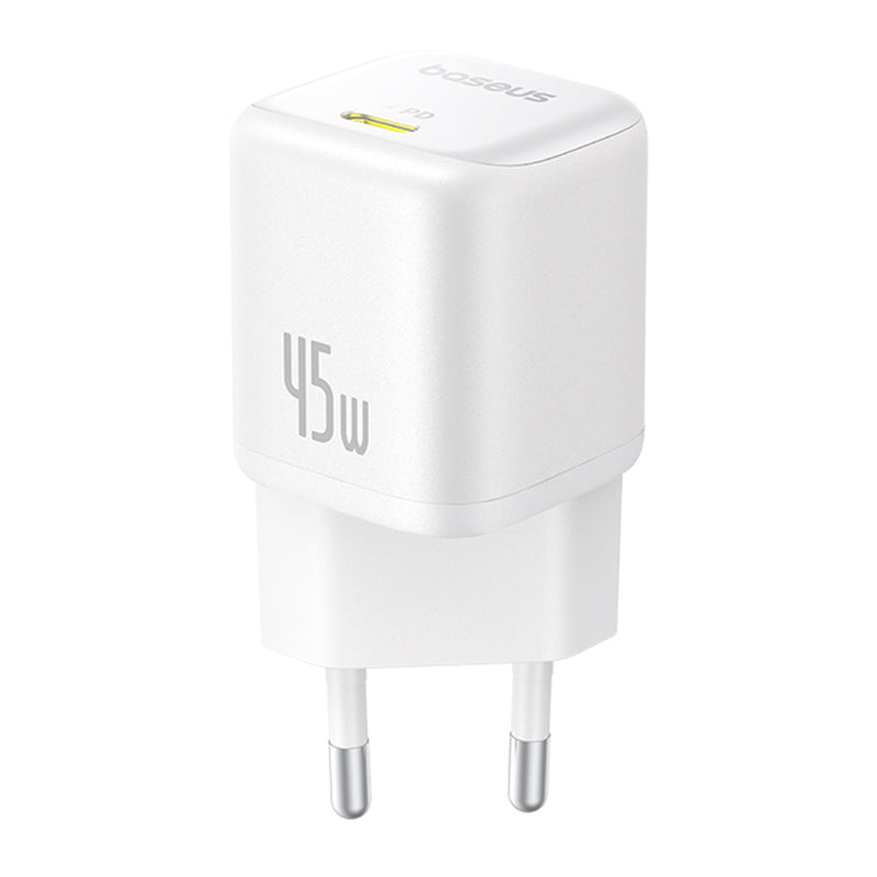 Зарядно устройство за мрежа Baseus PicoGo, 45W, 3A, 1 x USB-C, Бяло P10176800213-00