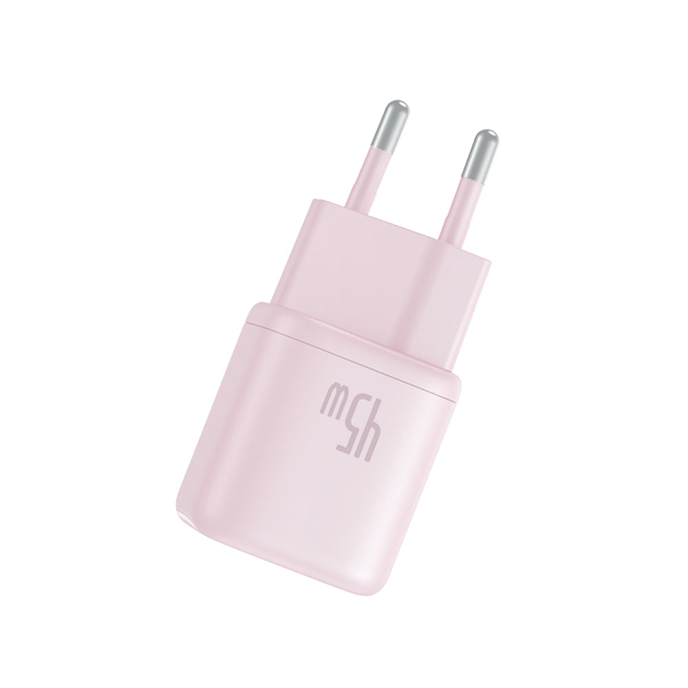 Зарядно за мрежа Baseus PicoGo, 45W, 3A, 1 x USB-C, Розово P10176800413-00