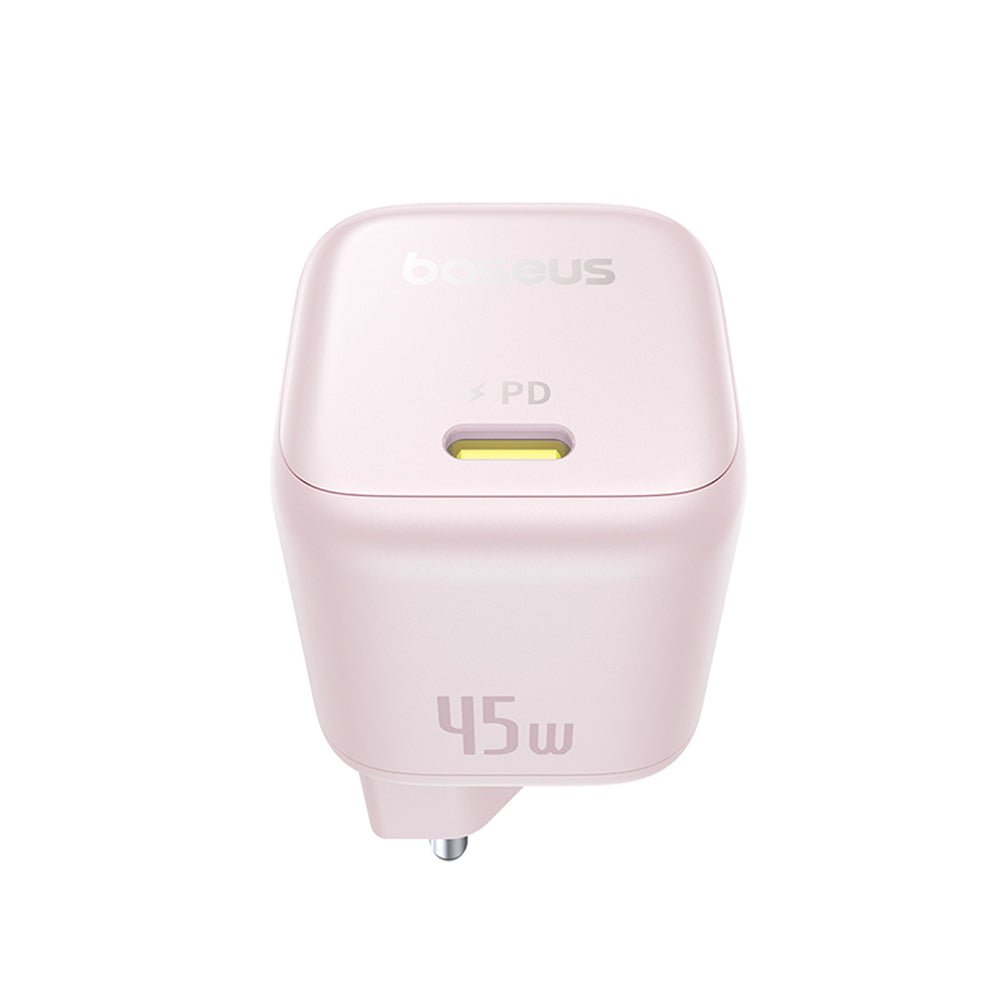 Зарядно за мрежа Baseus PicoGo, 45W, 3A, 1 x USB-C, Розово P10176800413-00