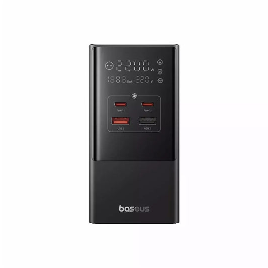 Мрежово зарядно устройство Baseus PowerCombo, 35W, 5A, 2 x USB-A - 2 x USB-C - 3 x Schuko, черно E00023606113-00