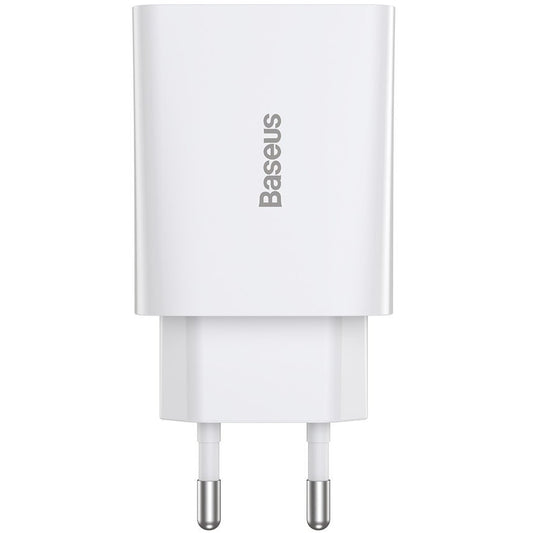 Зарядно за мрежа Baseus Speed Mini, 20W, 3A, 1 x USB-C, Бяло CCFS-SN02