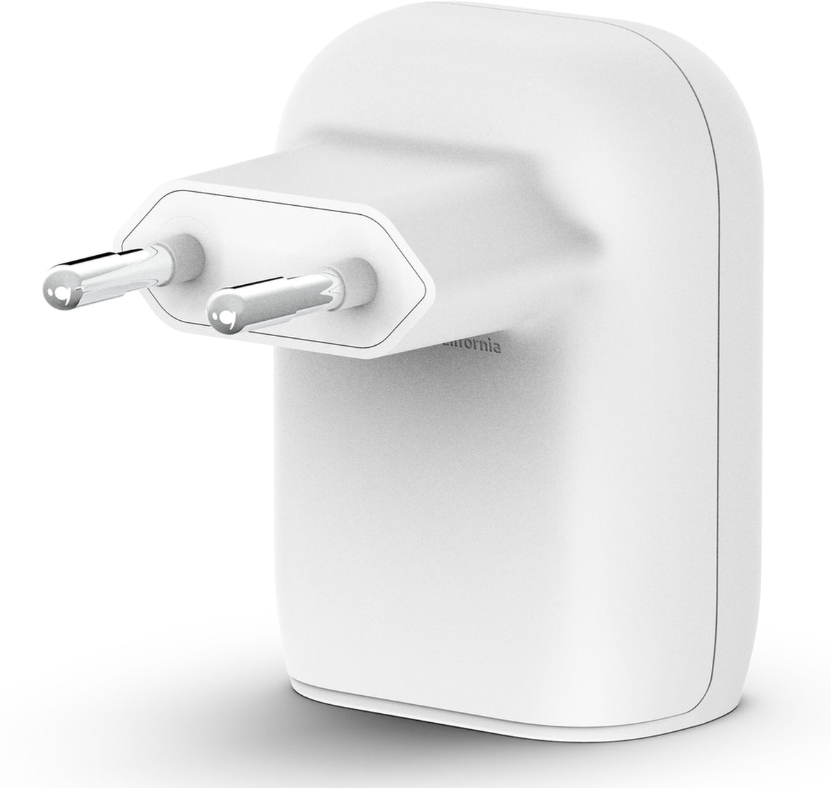 Мрежово зарядно Belkin BoostCharge Dual, 37W, 3A, 1 x USB-A - x USB-C, бяло WCB007vfWH