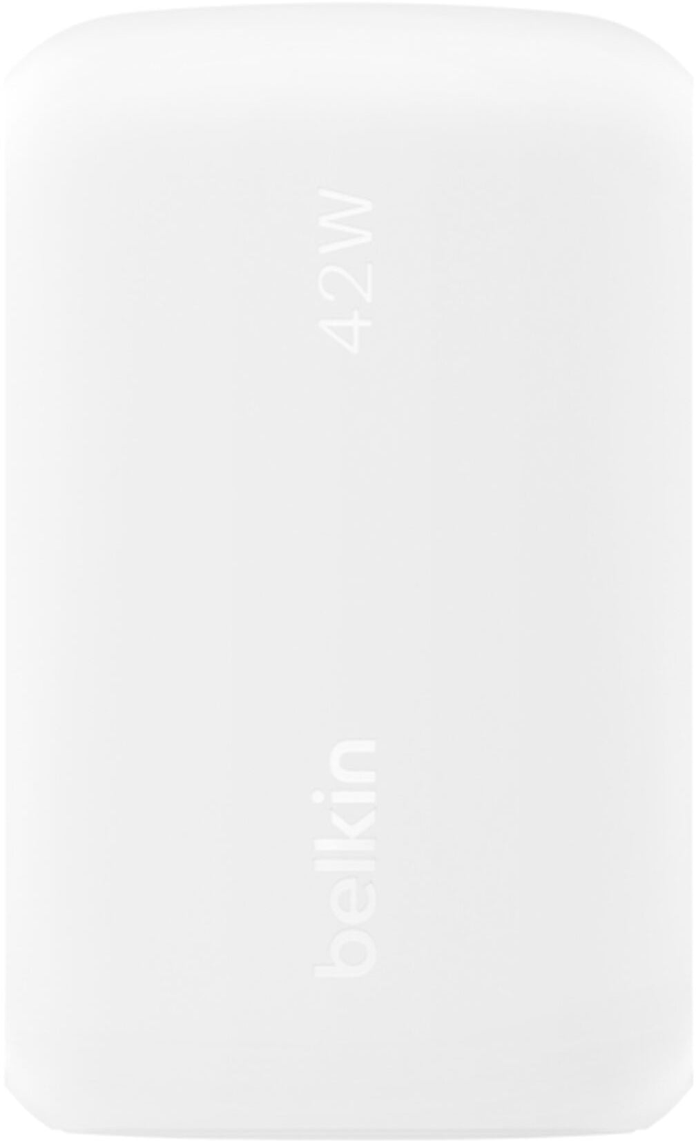 Зарядно устройство за мрежа Belkin BoostCharge Dual, 42W, 3A, 1 x USB-A - 1 x USB-C, бяло WCB009vfWH