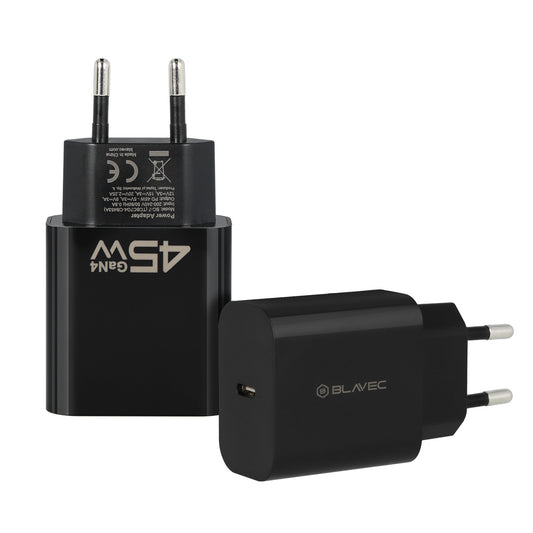 Зарядно за мрежа Blavec BC-7, 45W, 3A, 1 x USB-C, Черно