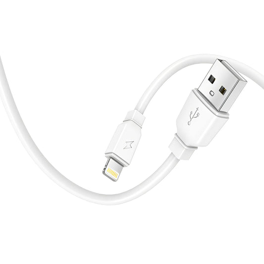 Мрежово зарядно устройство Prestico F7S с Lightning кабел, 12W, 2,4A, 1 x USB-A, бяло