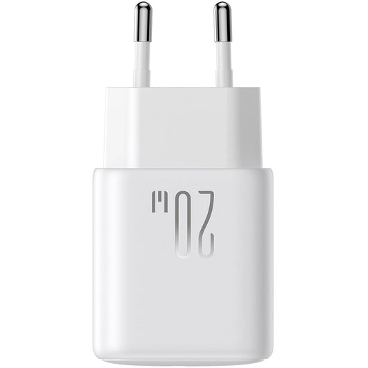 Зарядно за мрежа с кабел USB-C Joyroom JR-TCF20, 20W, 3A, 1 x USB-C, Бяло