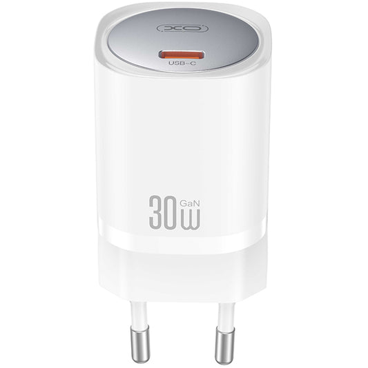 XO Design CE20, 30W, 3A, 1 x USB-C, 1 x USB-C, бял