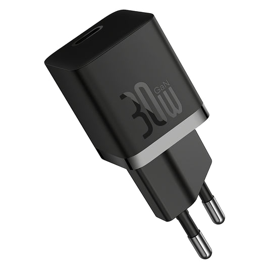 Baseus GaN5S USB-C кабел Мрежово зарядно устройство GaN5S, 30W, 3A, 1 x USB-C, черно P1011090902113113-00