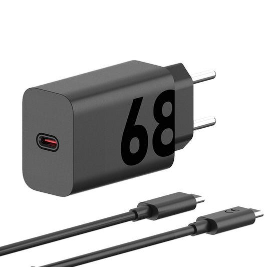 Мрежово зарядно устройство с USB-C кабел Motorola, 68W, 6.2A, 1 x USB-C, черно PG38C06281