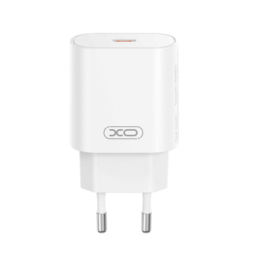 Зарядно за мрежа с кабел USB-C XO Design CE25, 25W, 3A, 1 x USB-C, Бяло