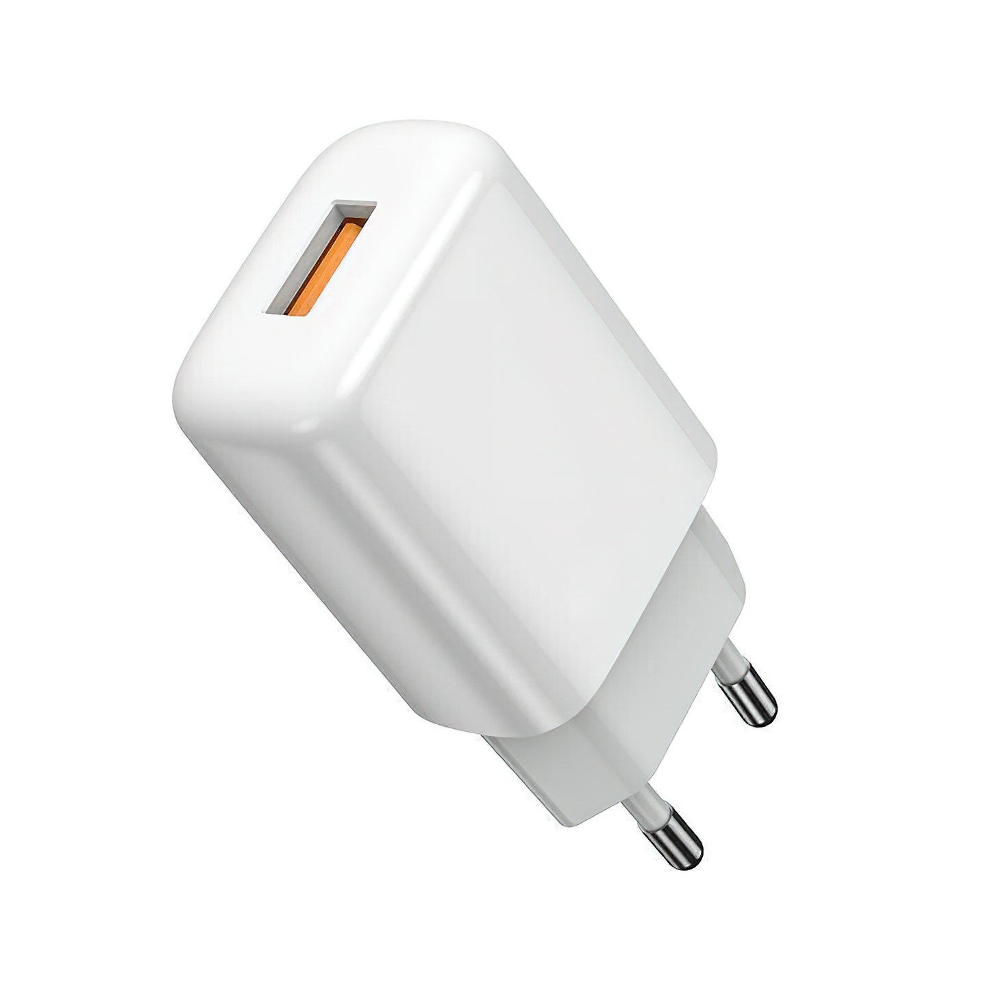 Зарядно устройство за мрежа с кабел Lightning Prestico F9S, 12W, 2.4A, 1 x USB-A, Бяло