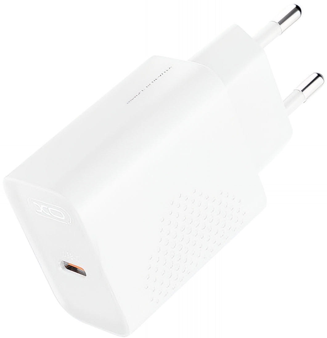 Зарядно за мрежа с кабел USB-C XO Design L162, 30W, 3A, 1 x USB-C, Бяло