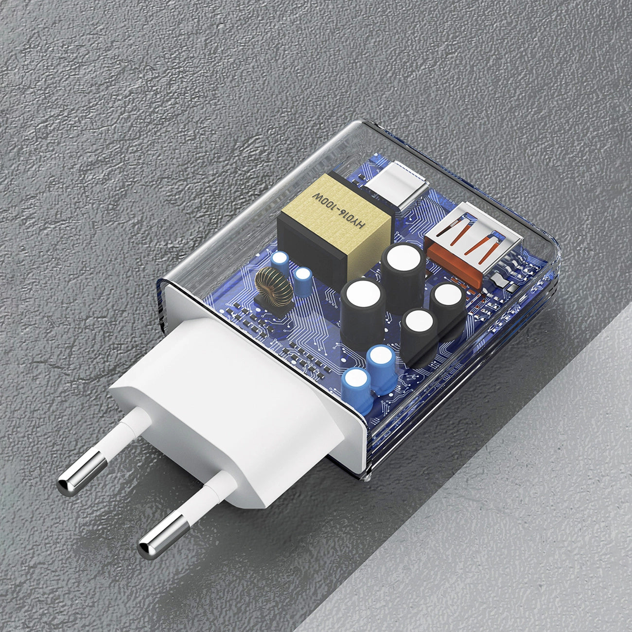 Dudao A30EUT USB-C кабелно мрежово зарядно устройство, 30W, 3A, 1 x USB-A - 1 x USB-C, бяло