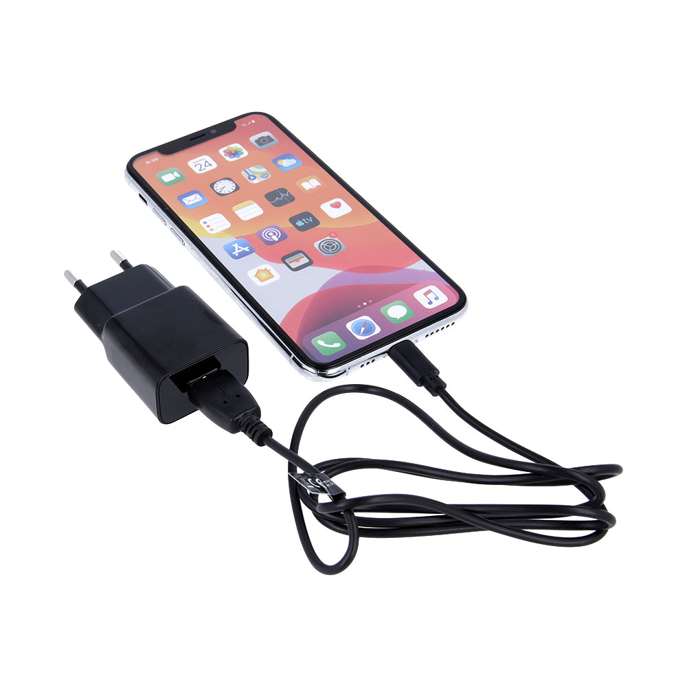 Зарядно за мрежа с microUSB кабел MaXlife MXTC-01, 10.5W, 2.1A, 1 x USB-A, Черно