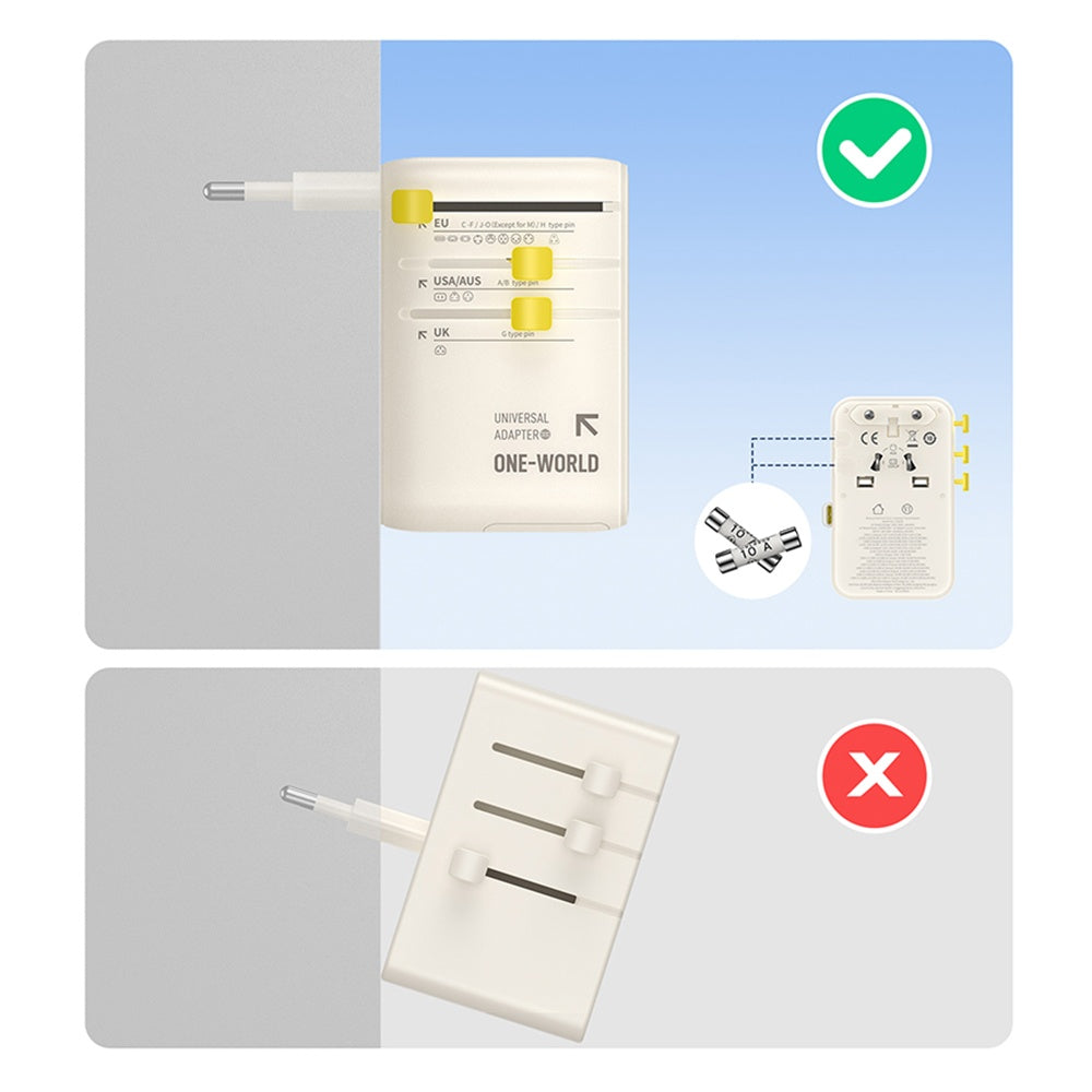 Мрежово зарядно с USB-C кабел Baseus Travel EnerCore CG11, 70W, 2 x контакт - 1 x USB-C - 2 x USB-A, бял E0307E01