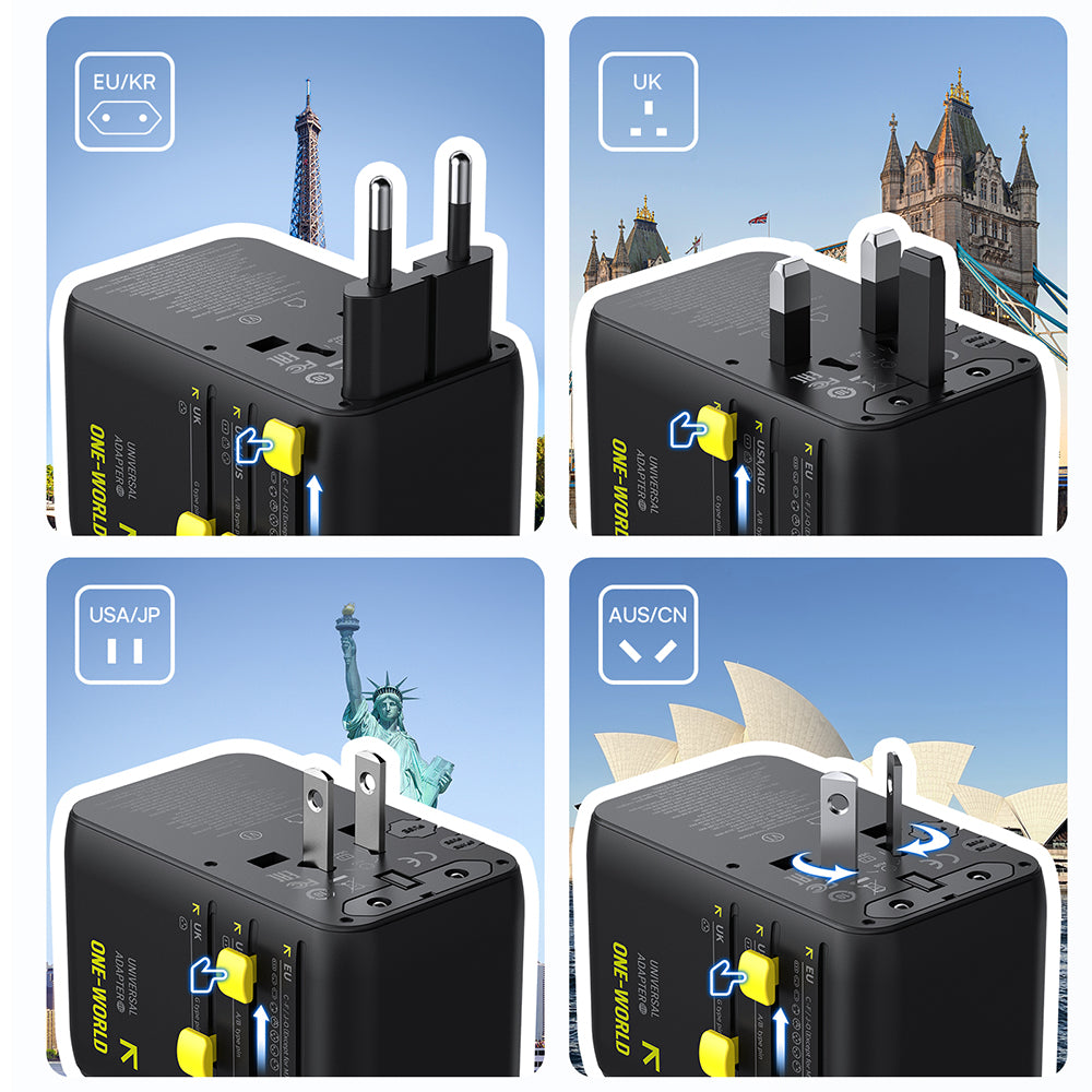 Мрежово зарядно с USB-C кабел Baseus Travel PicoGo AG11, 45W, 2 x контакт - 1 x USB-C - 2 x USB-A, черно E0307F00