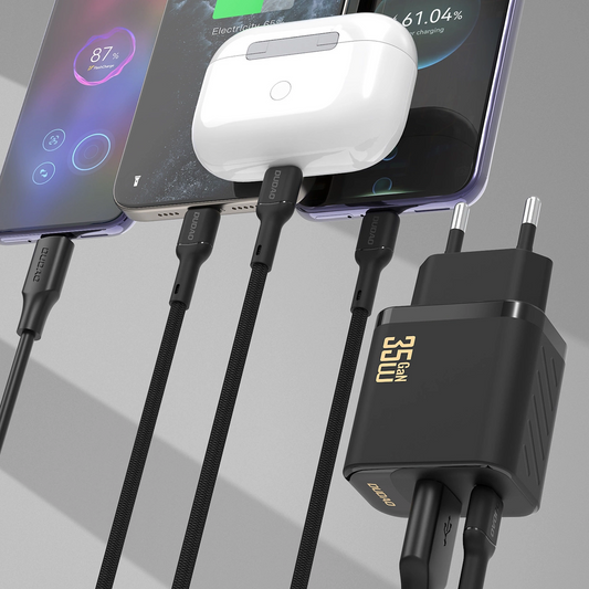 Мрежово зарядно Dudao A27 Max, 35W, 1 x USB-A - 1 x USB-C, Черно