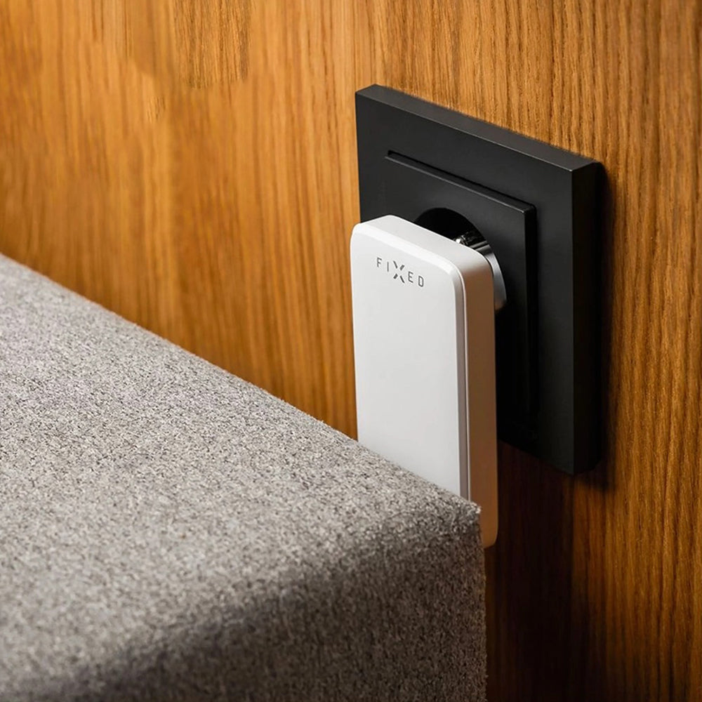 Зарядно устройство Fixed Slim, 45W, 3A, 2 x USB-C, Бяло