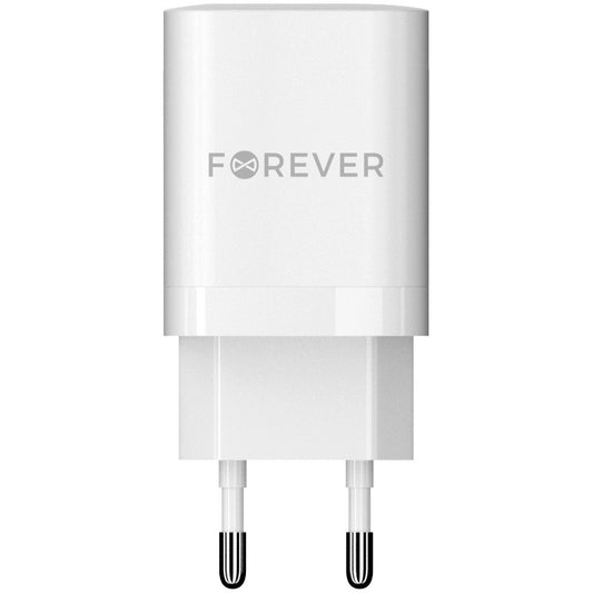 Зарядно устройство за мрежа Forever TC-05-35CC, 35W, 3A, 2 x USB-C, Бяло