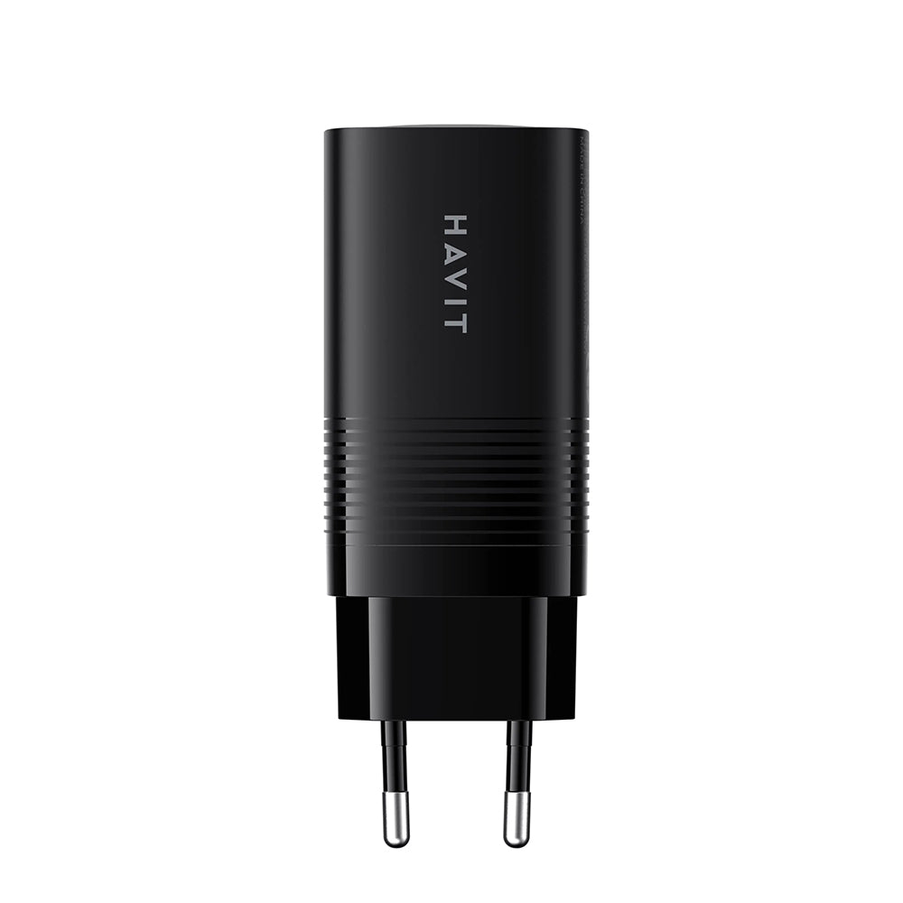 Зарядно устройство за мрежа HAVIT UC20, 65W, 3A, 1 x USB-A - 2 x USB-C, Черно