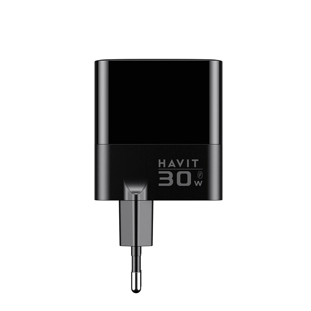 Зарядно за мрежа HAVIT UCLE001, 30W, 3A, 2 x USB-A - 1 x USB-C, Черно