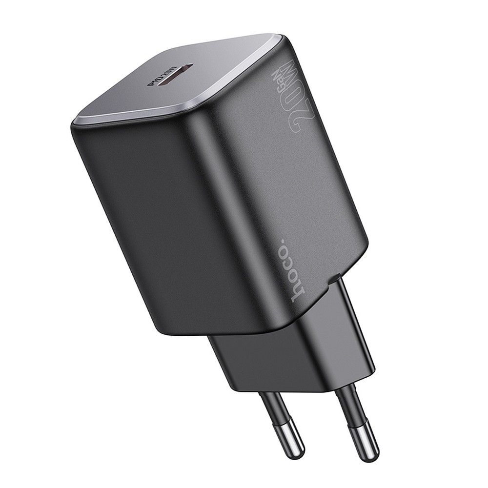 Зарядно за мрежа HOCO N40, 20W, 3A, 1 x USB-C, Черно