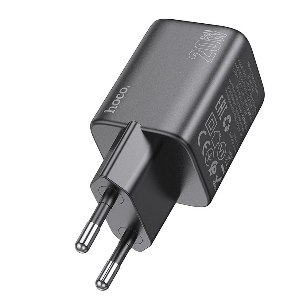 Зарядно за мрежа HOCO N40, 20W, 3A, 1 x USB-C, Черно
