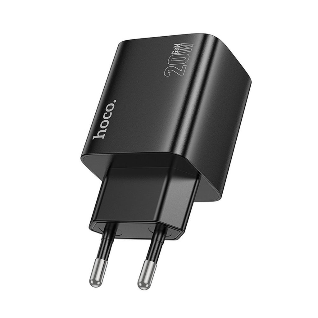 Зарядно устройство за мрежа HOCO N55, 20W, 3A, 2 x USB-A - 2 x USB-C, Черно